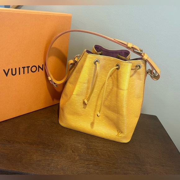 Louis Vuitton Vintage Yellow Epi Leather Noe GM Drawstring Bucket Shoulder Bag - Picture 8 of 14